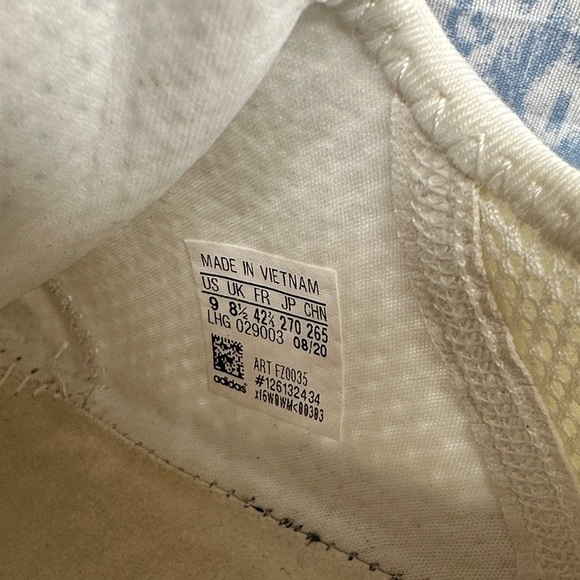 Adidas White and Purple NMD Sneakers - Picture 3 of 7